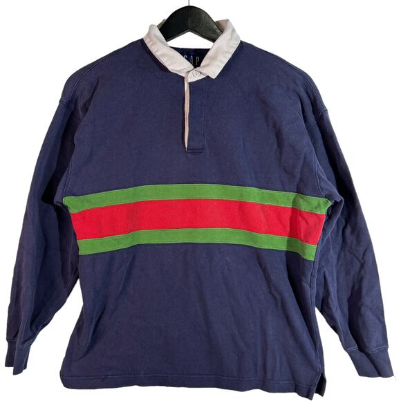 Gap 1/4 Button Rugby - Picture 1 of 7